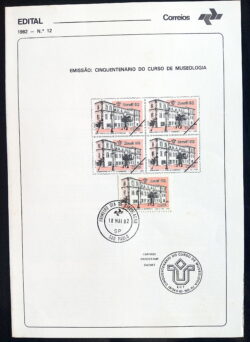 Edital 1982 12 Curso De Museologia Museu Com Selo CPD SP