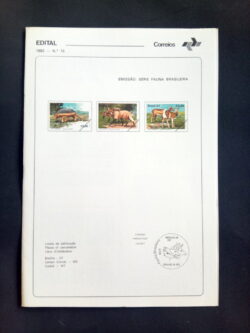 Edital 1982 15 Fauna Brasileira Tatu Lobo Sem Selo