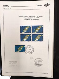 Edital 1982 16 Cinema Filme Pagador Promessas Com Selo CPD PB