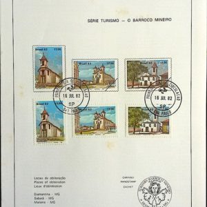 Edital 1982 18 Barroco Mineiro Arquitetura Igreja Religião Com Selo CPD SP