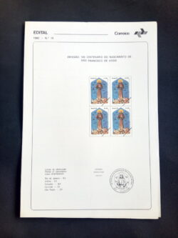 Edital 1982 19 Sao Francisco Assis Religião Sem Selo