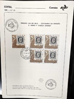 Edital 1982 20 Dom Pedro Cabeca Grande Monarquia Com Selo CPD e CBC SP