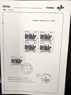 Edital 1982 25 Semana da Pátria Cavalo Com Selo CPD PB