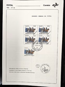 Edital 1982 25 Semana da Pátria Cavalo Com Selo CPD SP