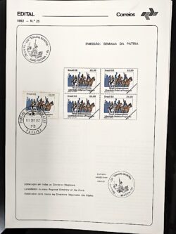 Edital 1982 25 Semana da Pátria Cavalo Com Selo CPD e CBC PB