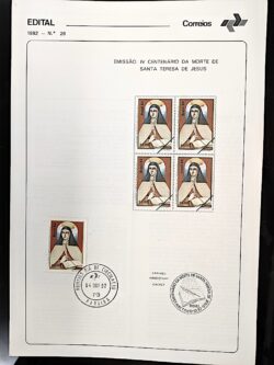 Edital 1982 26 Santa Teresa de Jesus Religião Com Selo CPD PB