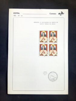 Edital 1982 26 Santa Teresa de Jesus Religião Sem Selo