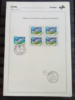 Edital 1982 29 Aeronautica Brasileira Avião Com Selo CPD PB