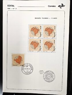 Edital 1982 31 Telebras Comunicação Mapa Com Selo CPD PB