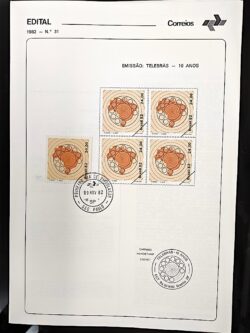 Edital 1982 31 Telebras Comunicação Mapa Com Selo CPD SP