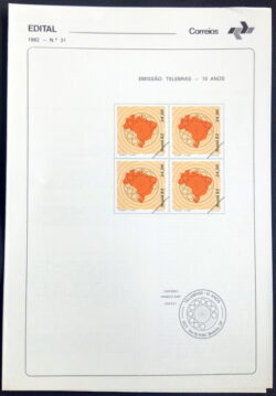 Edital 1982 31 Telebras Comunicação Mapa Sem Selo