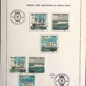 Edital 1982 36 Escola Naval Navio Com Selo CPD e CBC RJ