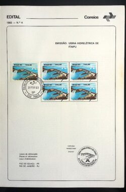 Edital 1983 04 Hidrelétrica Itaipu Energia Com Selo CPD SP