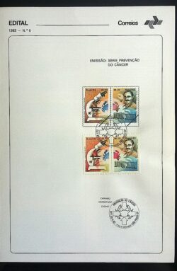 Edital 1983 06 Prevenção do Câncer Saúde Com Selo CBC SP