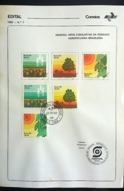 Edital 1983 07 Pesquisa Agropecuária Economia Com Selo CPD SP