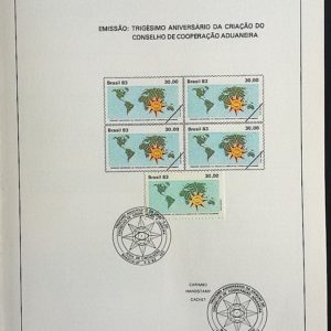 Edital 1983 09 Cooperação Aduaneira Economia Com Selo CBC DF