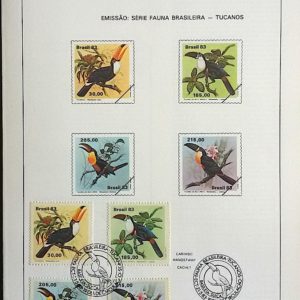 Edital 1983 11 Fauna Tucanos Com Selo CBC Basileia Suiça