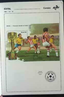 Edital 1983 19 Brasiliana Sem Selo Carro Formula 1 Futebol Balao Vela