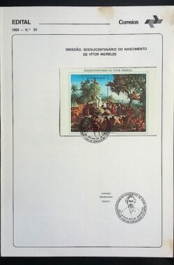 Edital 1983 20 Arte Sacra Religião Vitor Meireles Com Selo CBC RJ