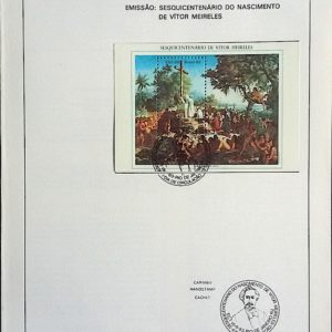 Edital 1983 20 Arte Sacra Religião Vitor Meireles Com Selo CBC RJ