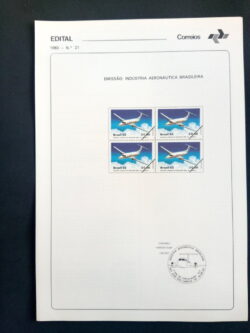 Edital 1983 21 Indústria Aeronáutica Avião Sem Selo