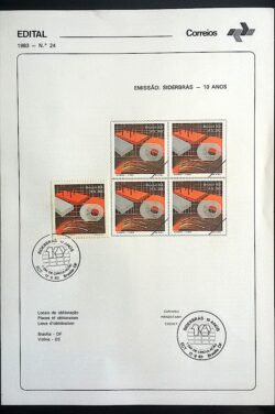 Edital 1983 24 Siderbras Indústria Economia Com Selo CBC DF