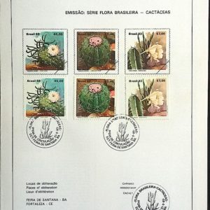 Edital 1983 25 Flora Cactaceas Flora Com Selo CBC BA
