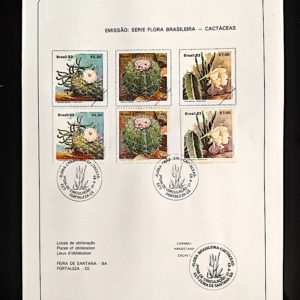 Edital 1983 25 Flora Cactaceas Flora Com Selo CBC CE