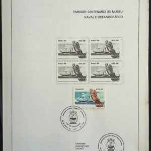 Edital 1984 04 Museu Naval Oceanográfico Com Selo CBC RJ