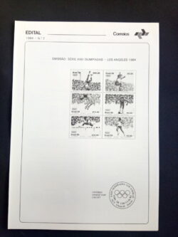Edital 1984 07 Olimpíadas Los Angeles Esporte Sem Selo