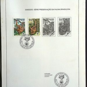 Edital 1984 16 Preservação Fauna Macaco Com Selo CBC RJ