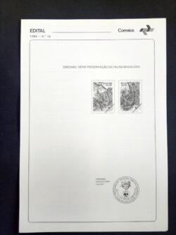 Edital 1984 16 Preservação Fauna Macaco Sem Selo