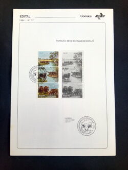 Edital 1984 17 Bufalos Marajo Com Selo CBC PA Belém