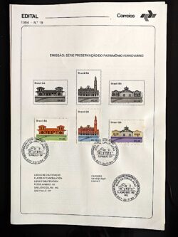 Edital 1984 19 Patrimônio Ferroviário Trem Com Selo CBC