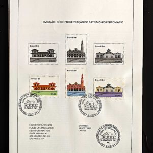 Edital 1984 19 Patrimônio Ferroviário Trem Com Selo CBC