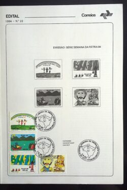 Edital 1984 22 Semana da Pátria Com Selo CBC DF Brasília