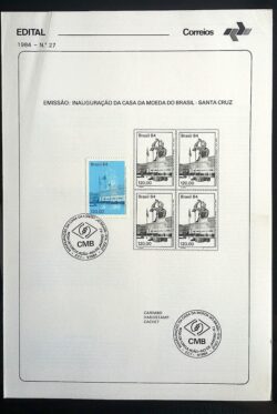 Edital 1984 27 Casa Moeda Brasil Com Selo CBC RJ