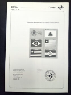 Edital 1984 30 Bandeiras Estados Sem Selo