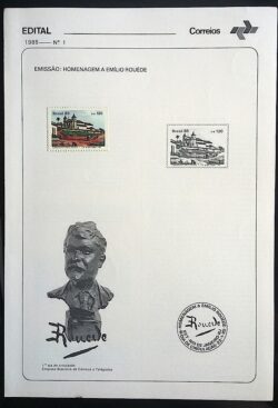 Edital 1985 01 Emilio Rouede Com Selo