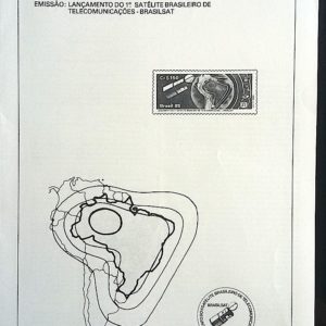 Edital 1985 02 Brasilsat Satélite Mapa Comunicação Sem Selo