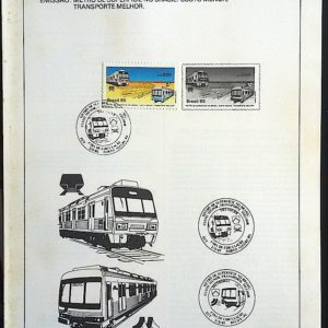 Edital 1985 03 Metro Superfície Trem Com Selo CBC RS Porto Alegre