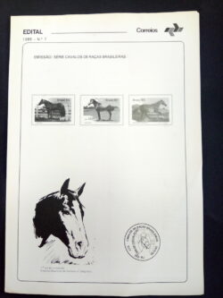 Edital 1985 07 Cavalo De Raças Sem Selo