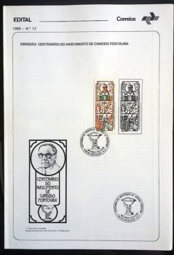 Edital 1985 12 Candido Fontoura Com Selo CBC SP