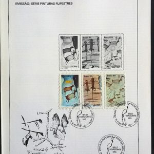 Edital 1985 13 Pinturas Rupestres Com Selo CBC MG Belo Horizonte