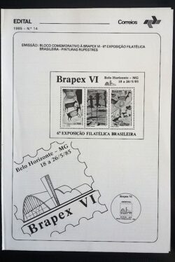 Edital 1985 14 Pinturas Rupestres Sem Selo Bloco