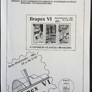Edital 1985 14 Pinturas Rupestres Sem Selo Bloco