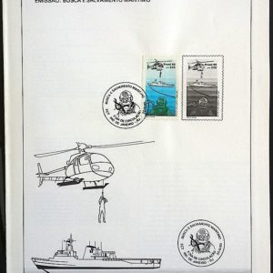 Edital 1985 17 Salvamento Maritimo Navio Helicóptero Com Selo CBC RJ