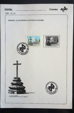 Edital 1985 22 Paraiba Com Selo CBC PB João Pessoa
