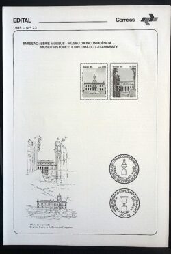 Edital 1985 23 Museu Inconfidência Sem Selo
