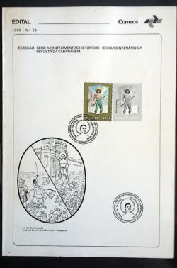 Edital 1985 24 Revolta Cabanagem Com Selo CBC PA Belém